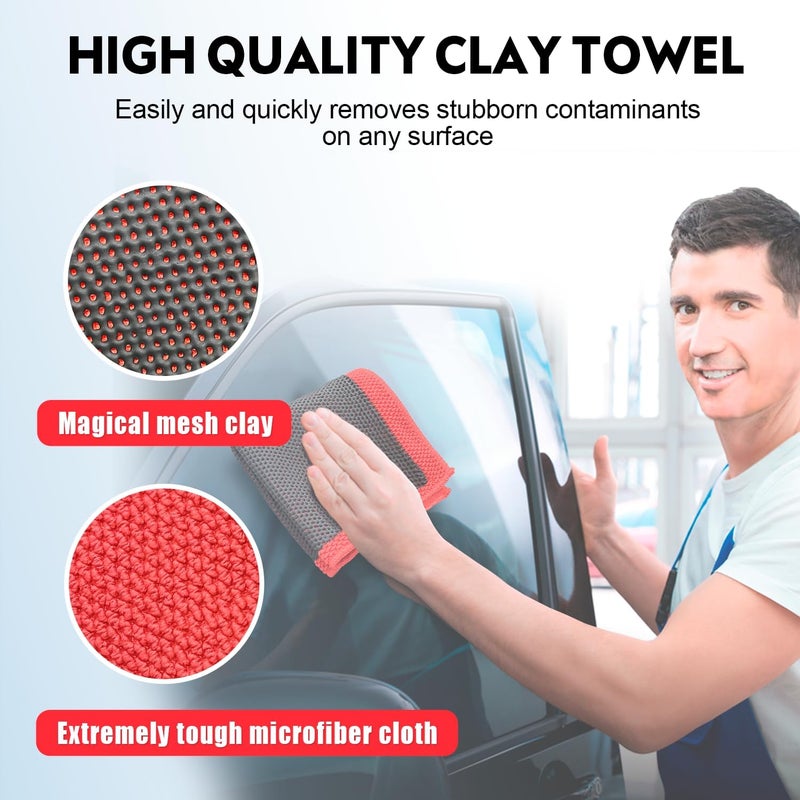 ARTIPOLY Clay Decontamination Towel - Professional Detail Products - Proven Cleaning & Release of Paint Contaminants; Increase Wax & Sealant Bond; Enhance Paint Gloss & Color; Fine Grade (12x12inches) - Image 5